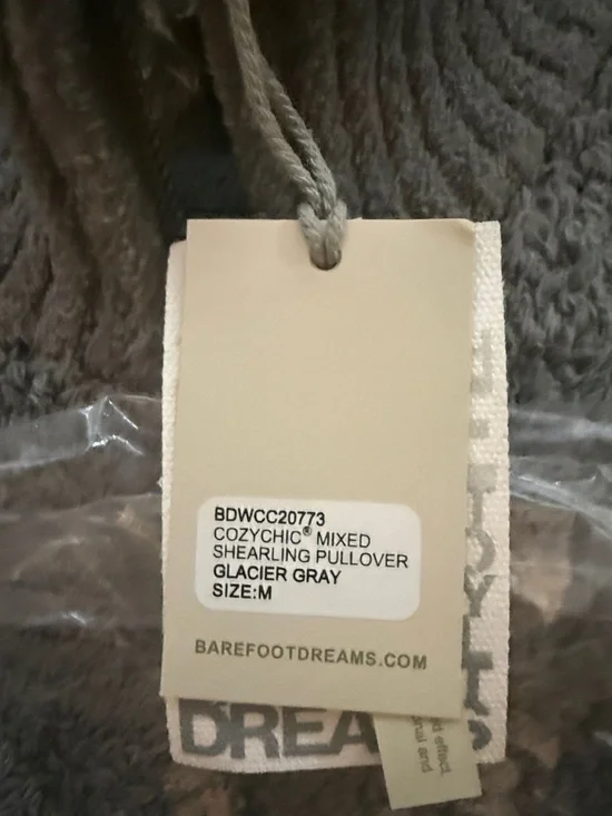 Barefoot Dreams Women's Charcoal Sherpa Crewneck Pullover - Picture 4 of 13